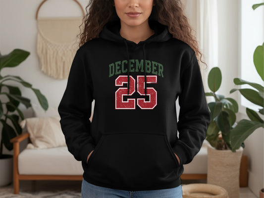 December 25 Black Hoodie Sweatshirt Product
