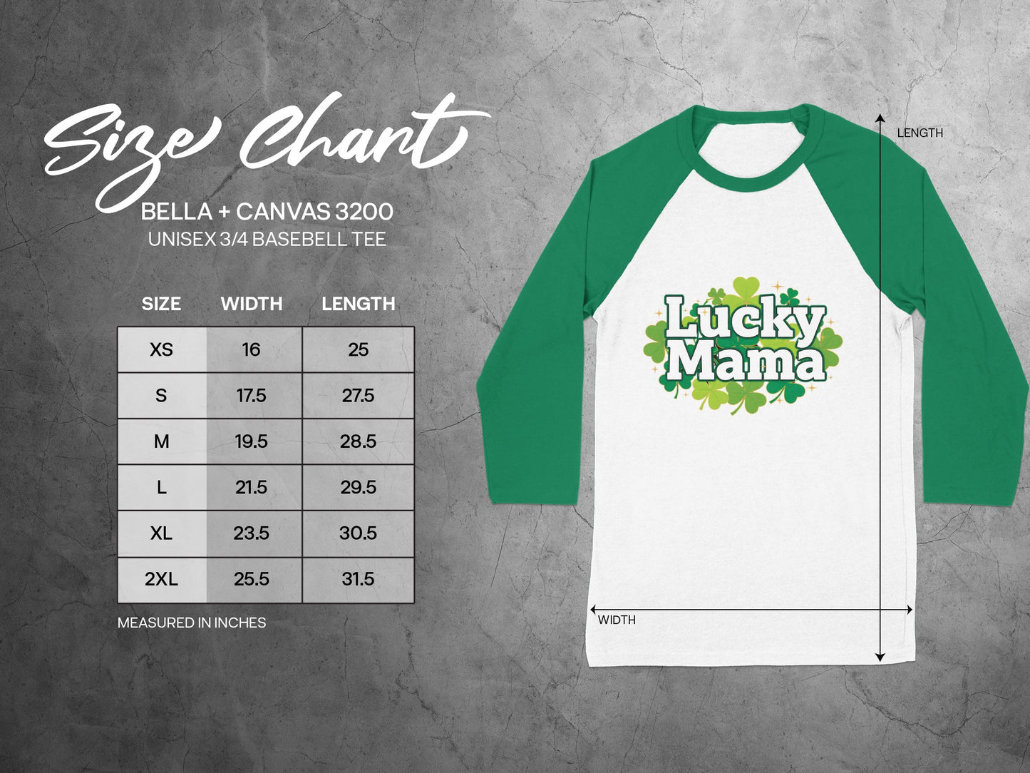 Lucky Mama Unisex 3/4 Basebell Tee product type
Lucky Mama
St Patricks Day
Shamrock
Baseball Tee
Raglan Shirt
Unisex Tee
Mama Shirt
Mom Life
Irish Style
Green Shirt
Holiday Top
Womens Apparel
Graphic Tee
Clover Design
Festive Wear
Quarter Sleeve
Spring Fashion
Gift Mom
Comfortable Top
Celebration Tee