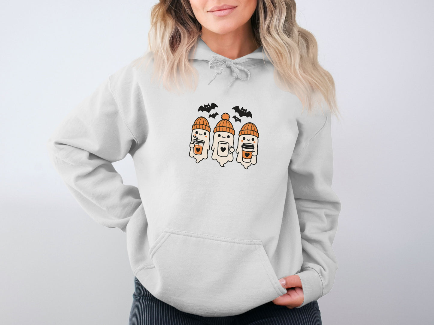 Halloween Ghosts in Hats Graphic Hoodie product