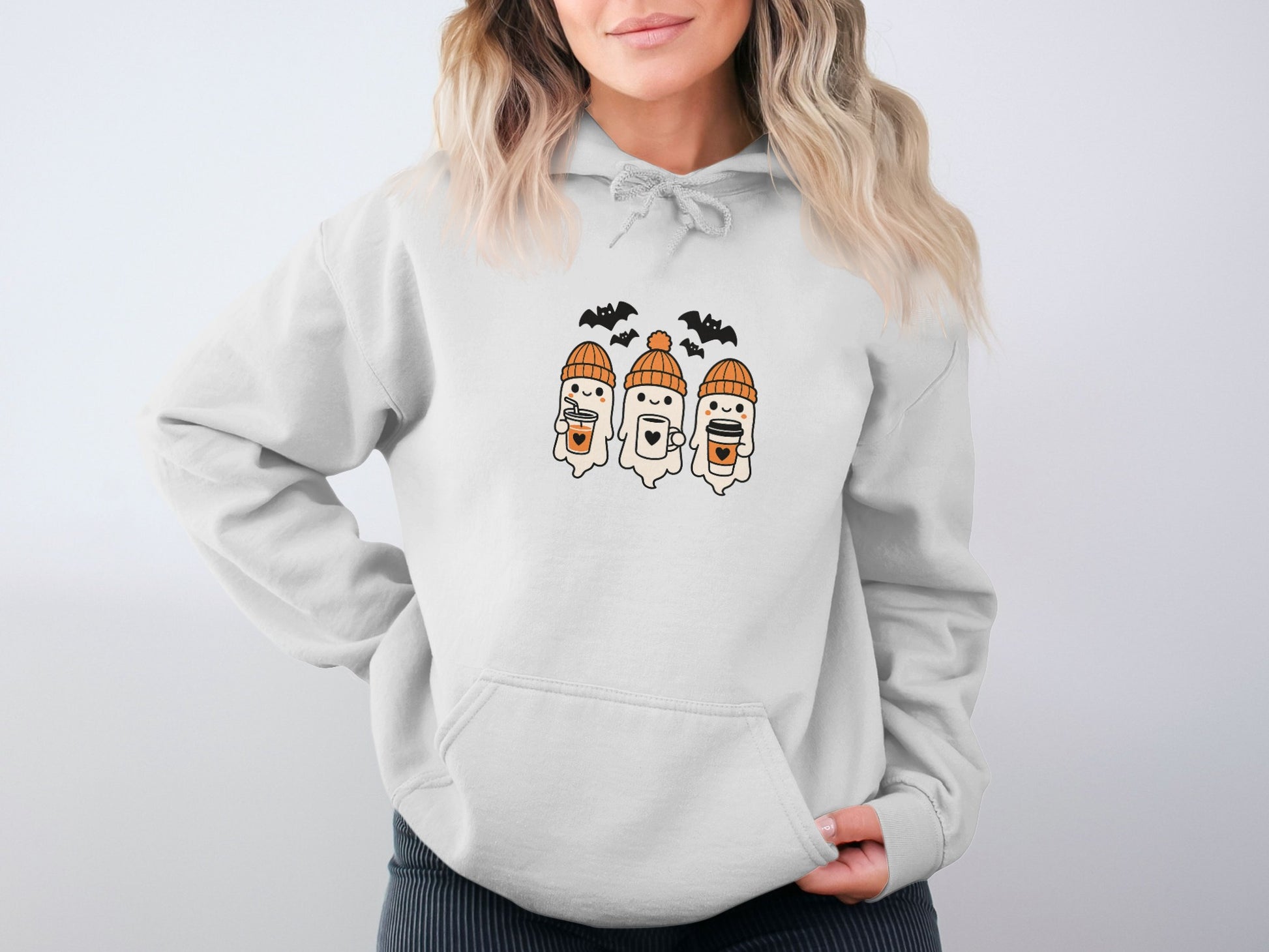 Halloween Ghosts in Hats Graphic Hoodie product