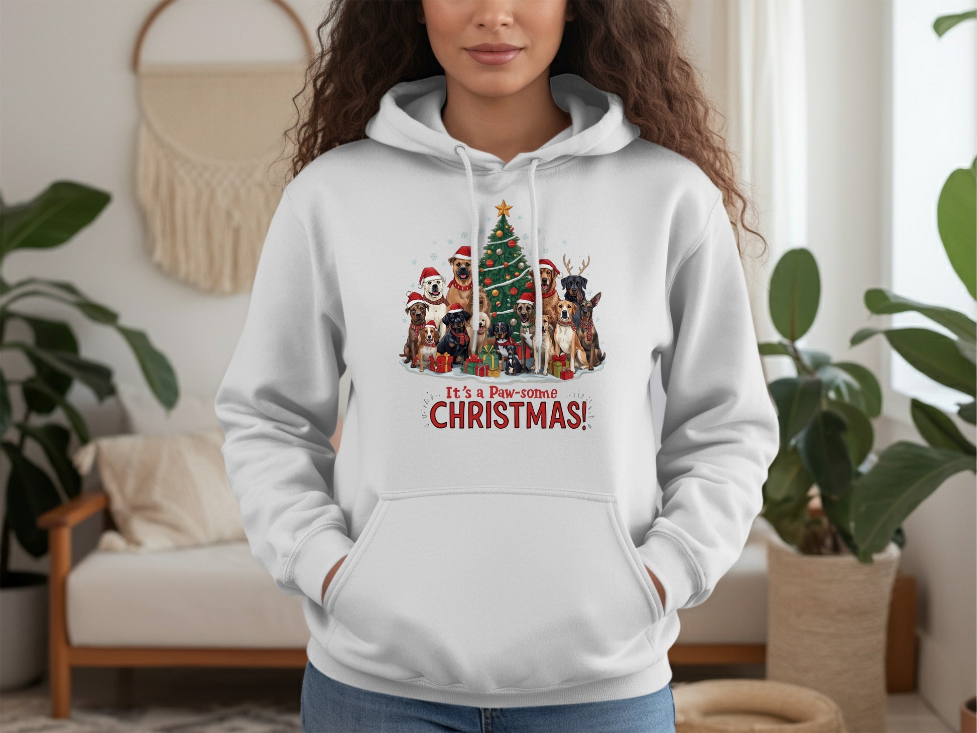 It's a Pawsome Christmas Dog Lovers Hoodie
