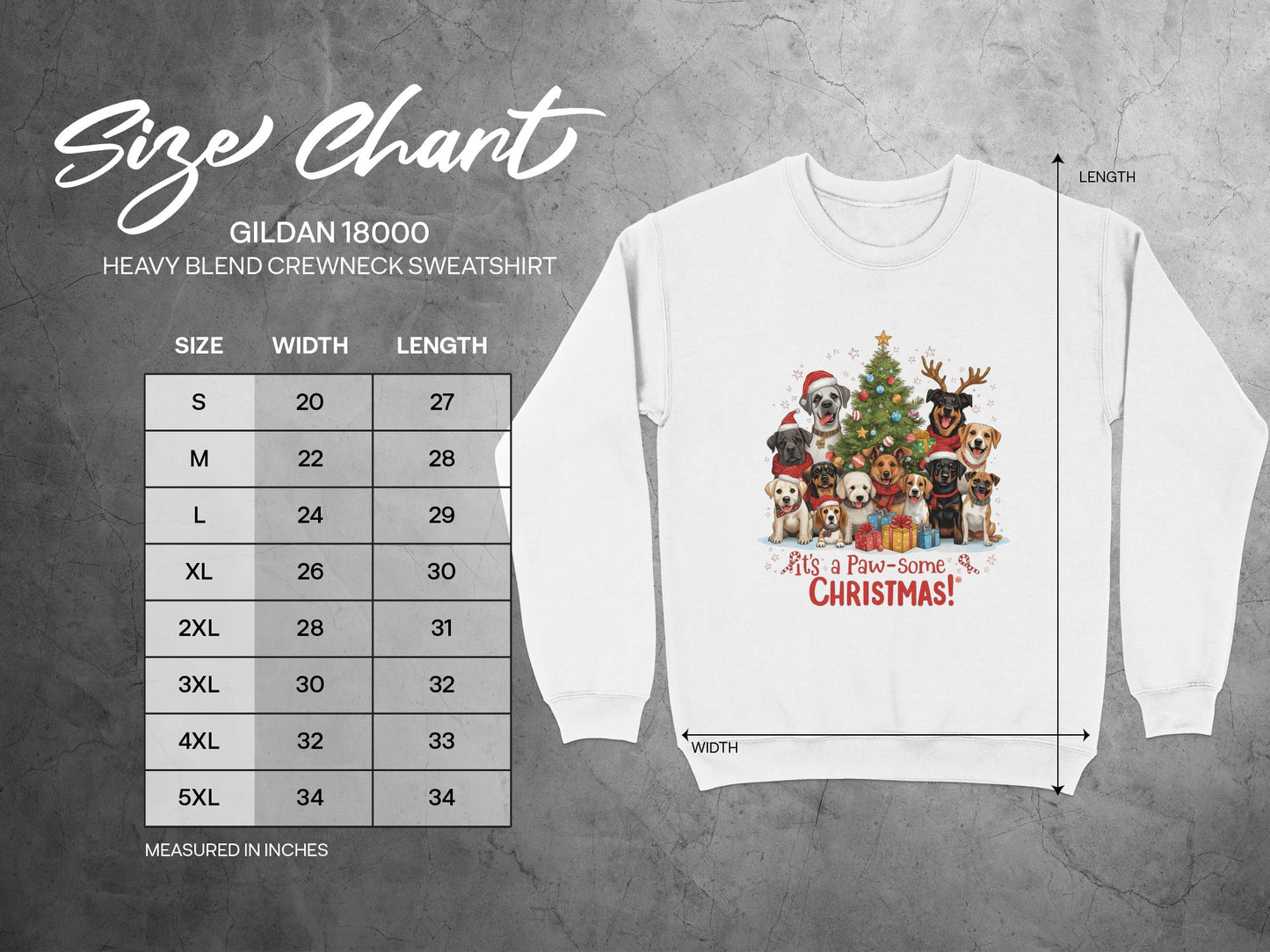 Adorable Dogs in Christmas Tree Sweatshirt Holiday Cheer