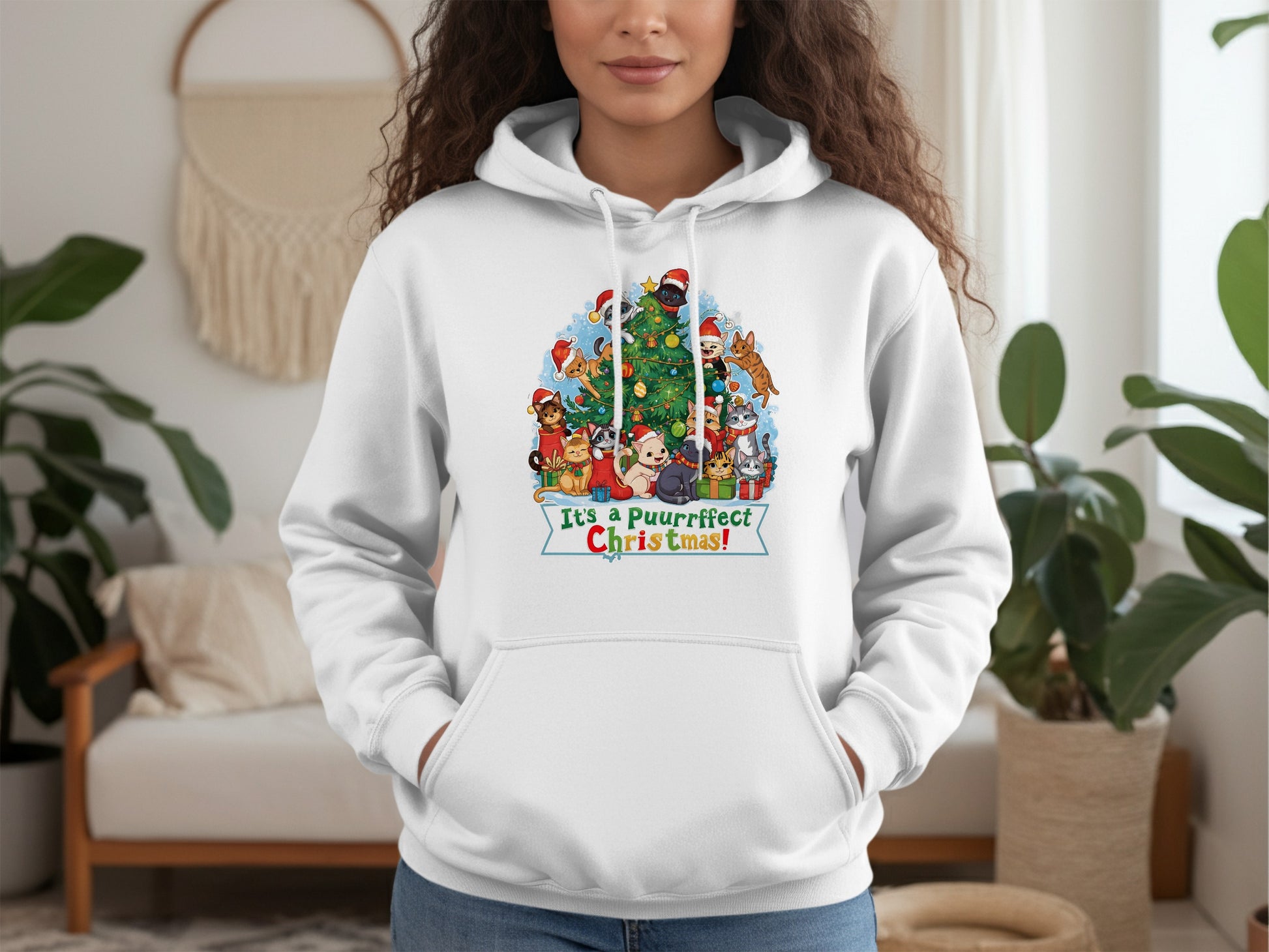 It's a Puurrrfect Christmas Graphic Hoodie