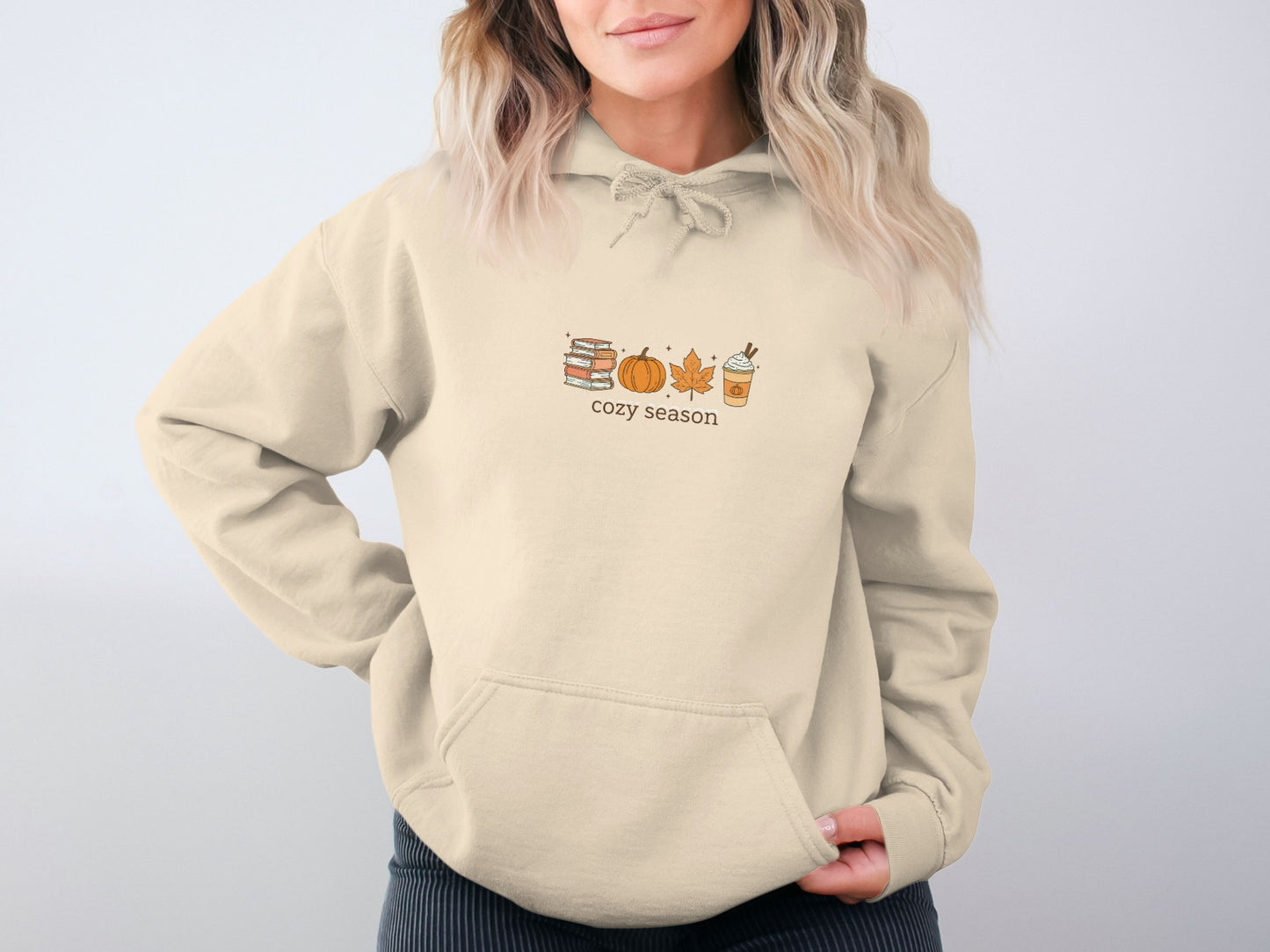Cozy Season Autumn Books Pumpkin Coffee Hoodie product