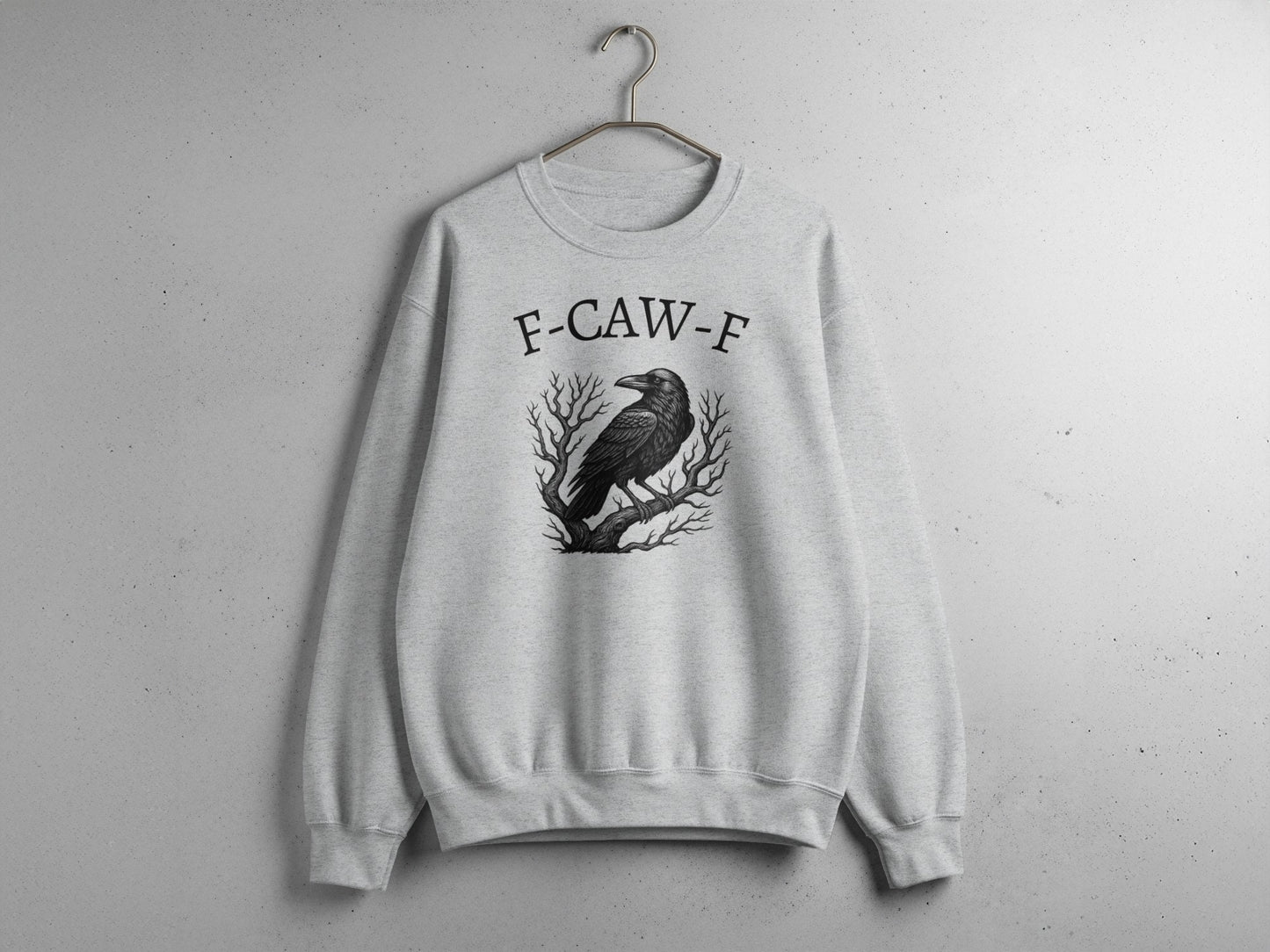F-CAW-F Raven Sitting on Tree Branch Sweatshirt product