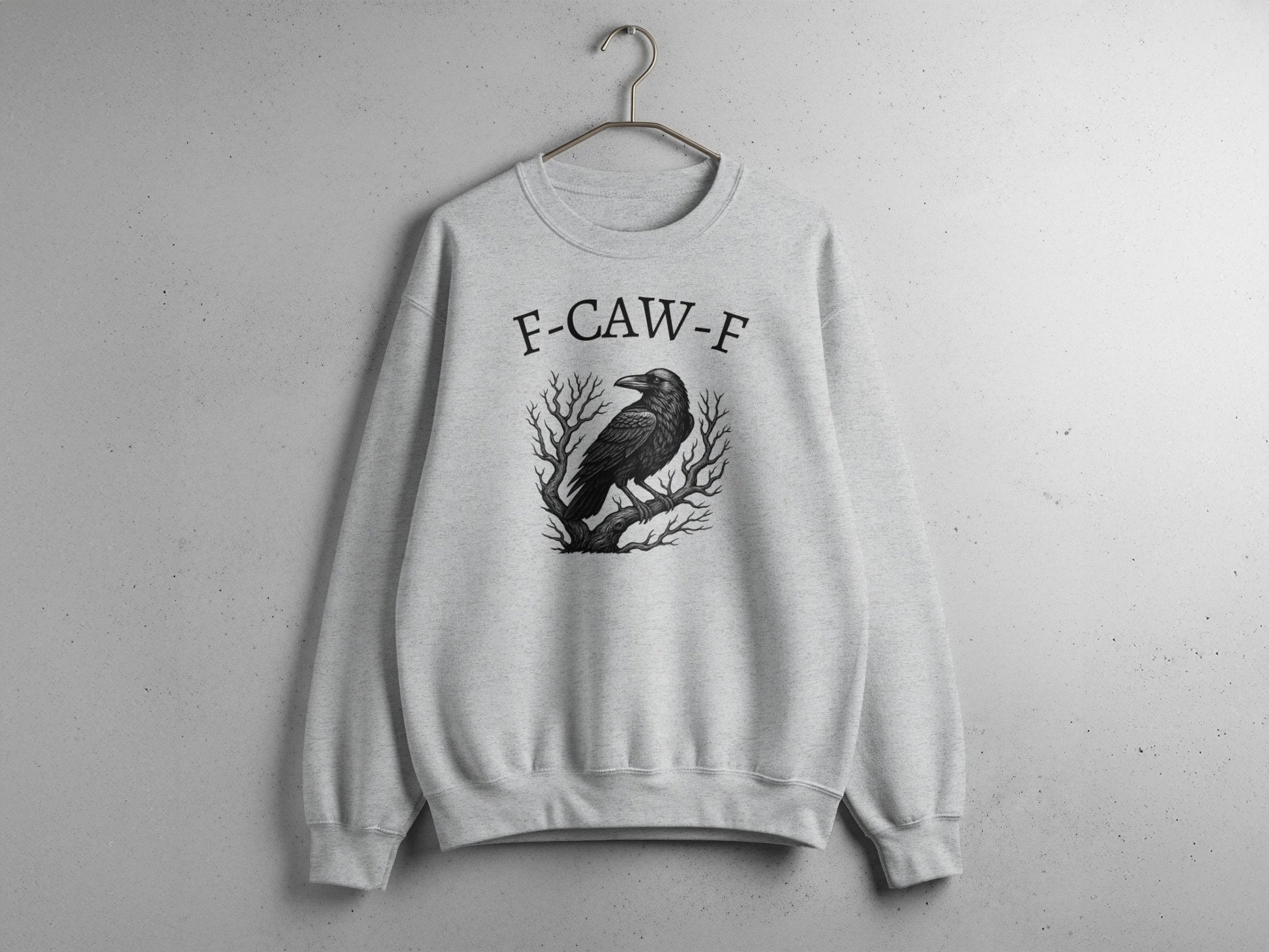 F-CAW-F Raven Sitting on Tree Branch Sweatshirt product