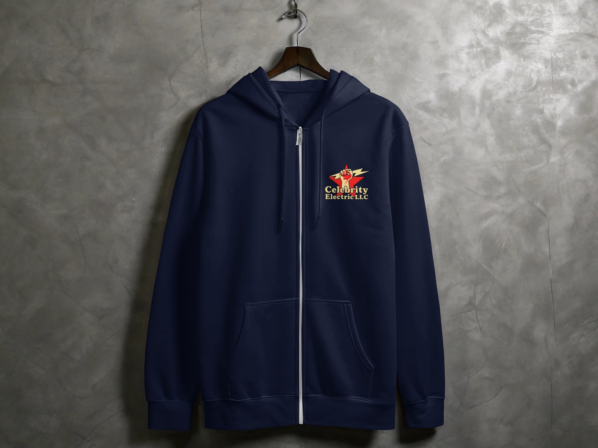Celebrity Electric LLC Logo Zip-Up Hoodie product type
