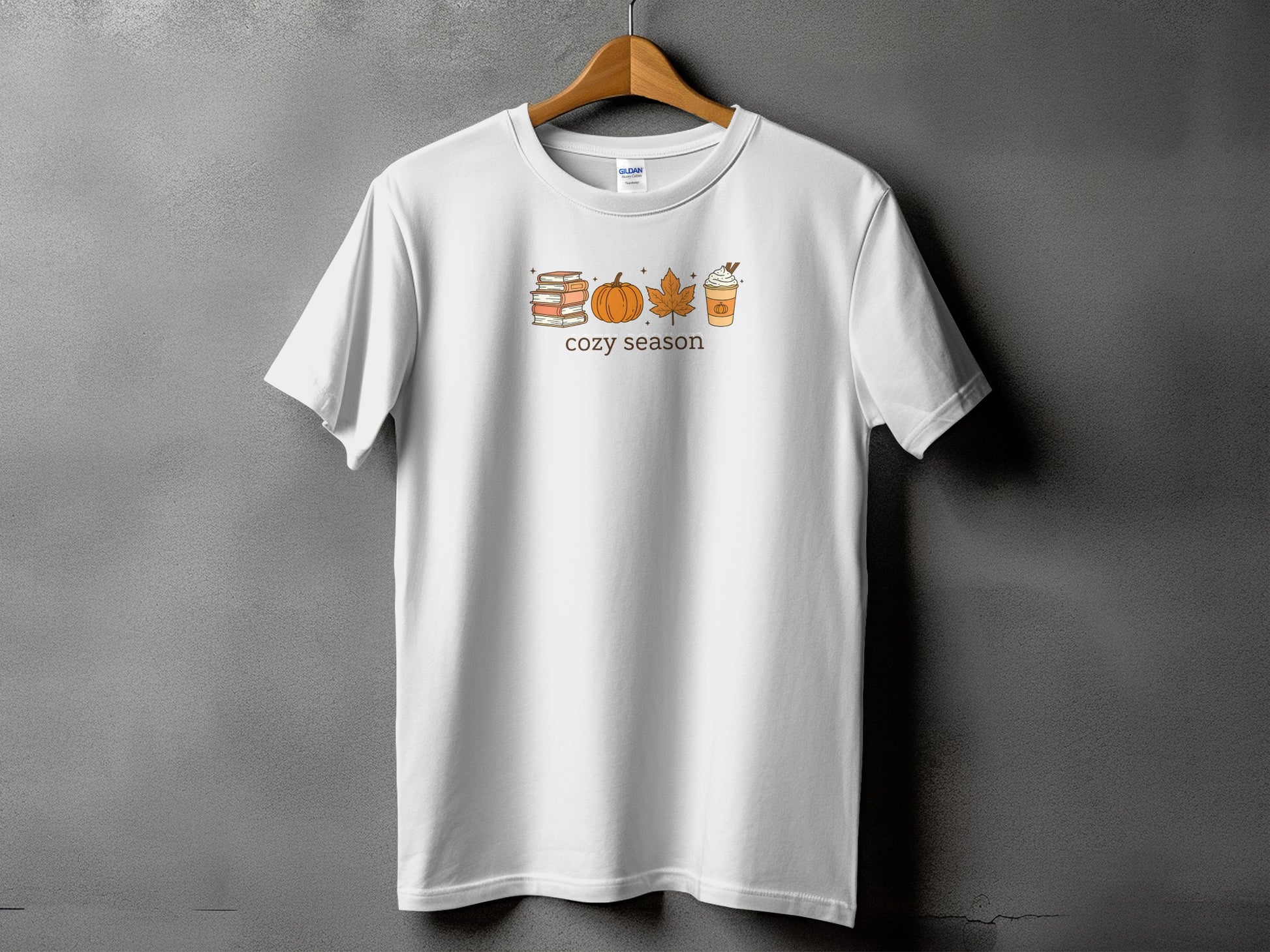 Cozy Season Theme Graphic White T-shirt Product Type