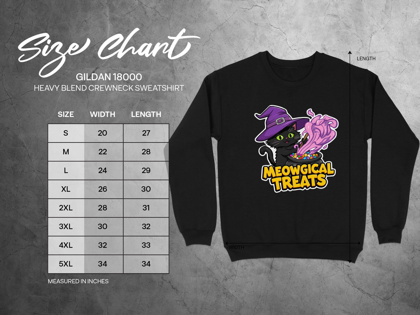 Meowgical Treats Witch Cat Crewneck Sweatshirt product