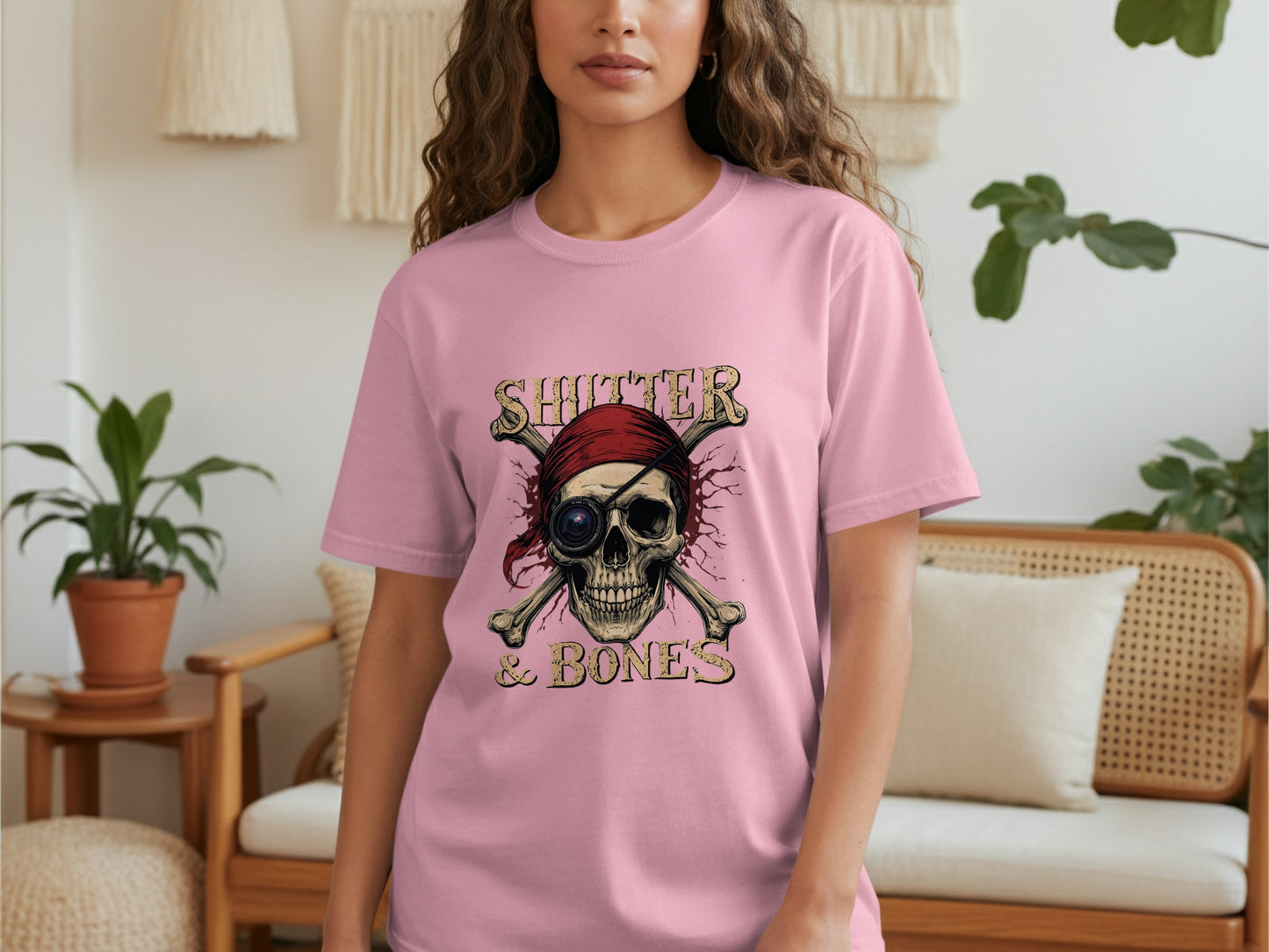 Shutter and Bones Graphic Pirate Skull T-shirt product