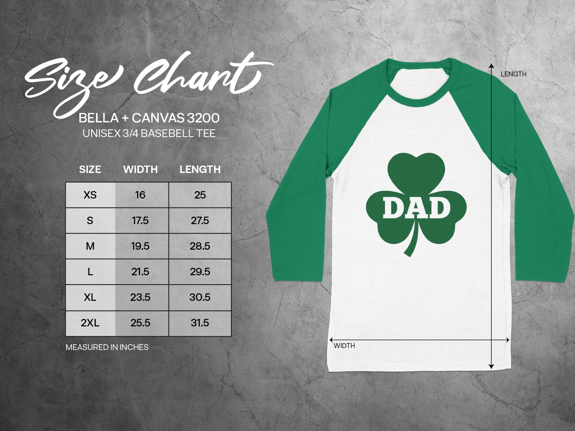 St Patricks Day Dad Shamrock Green White Baseball Tee product type