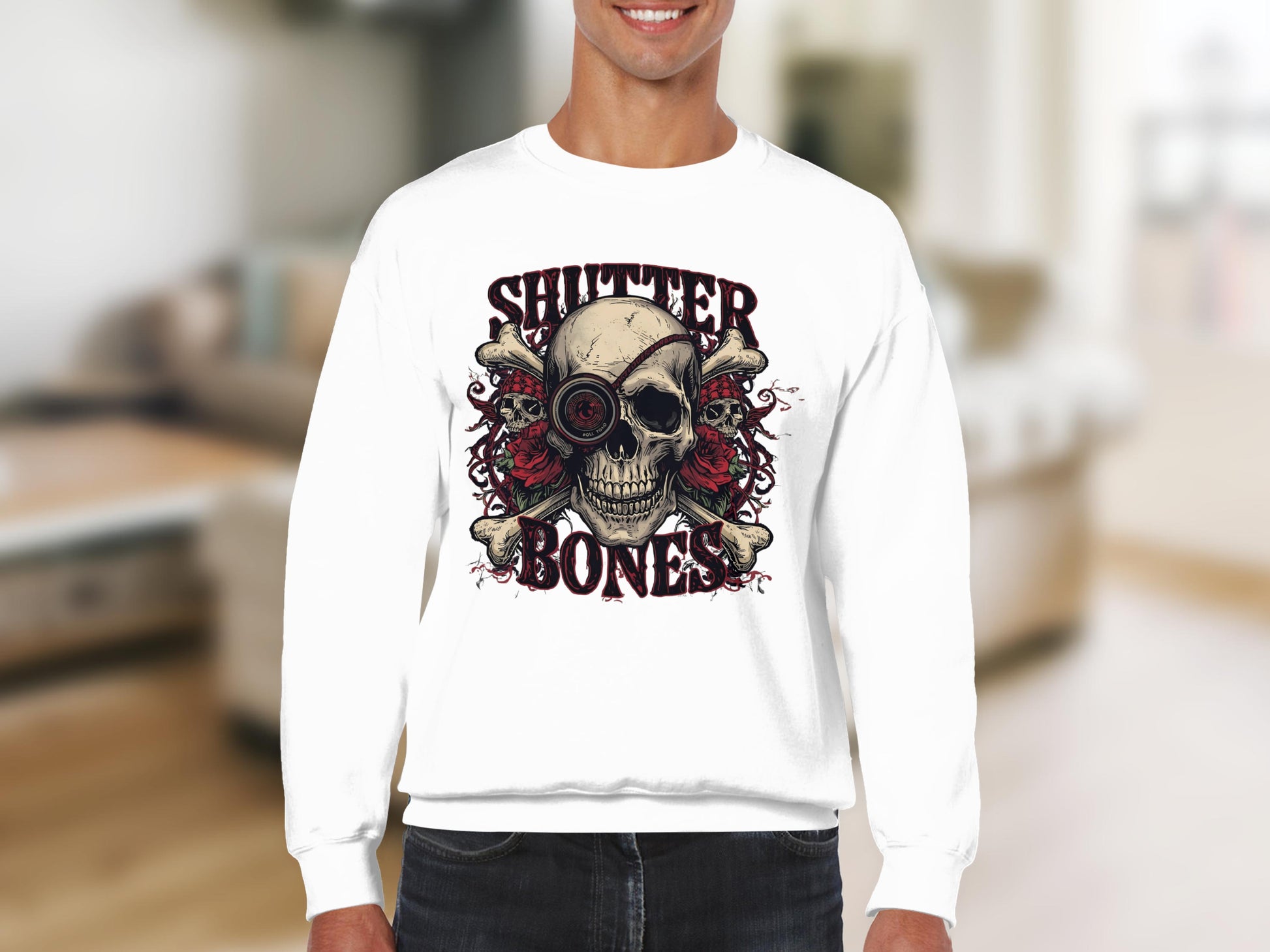 Shutter Bones Skull Graphic Sweatshirt Casual Wear product