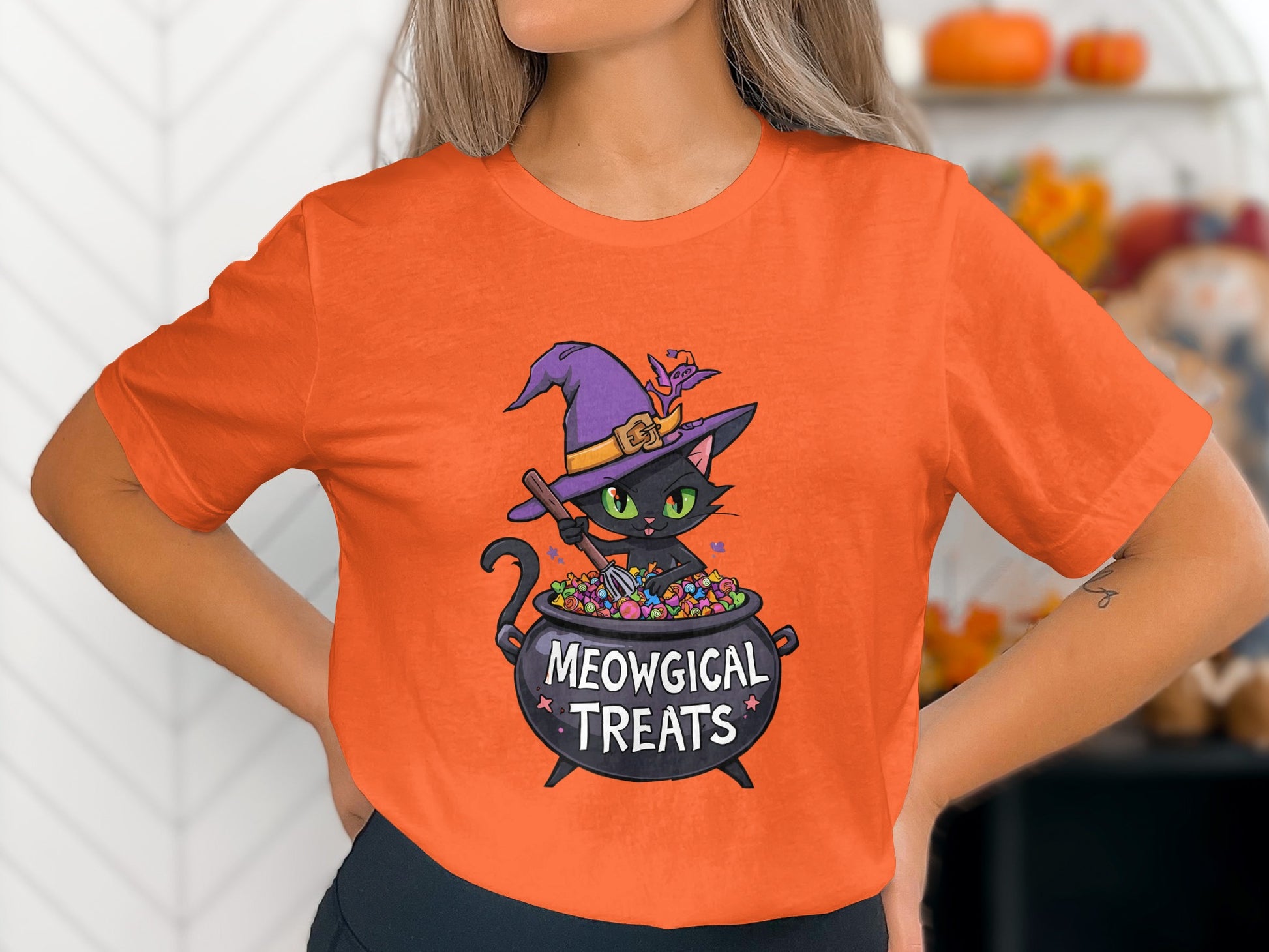 Meowgical Halloween Cat Cauldron T-shirt product