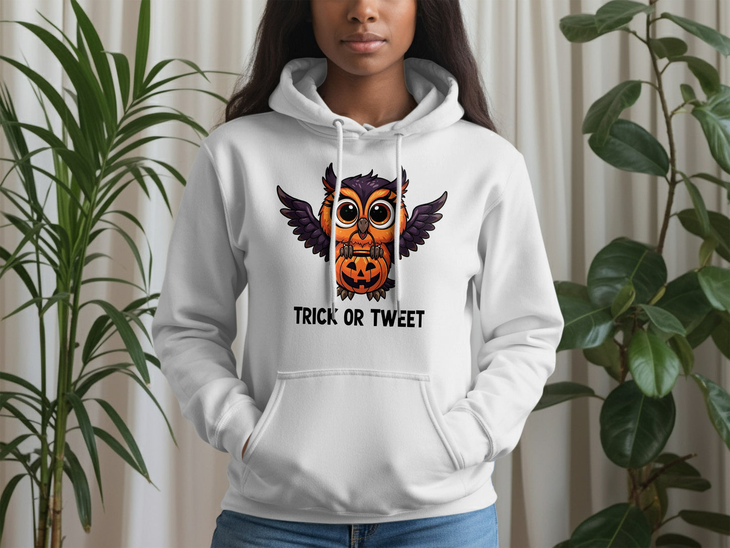 Trick or Tweet Owl Halloween Hoodie product
