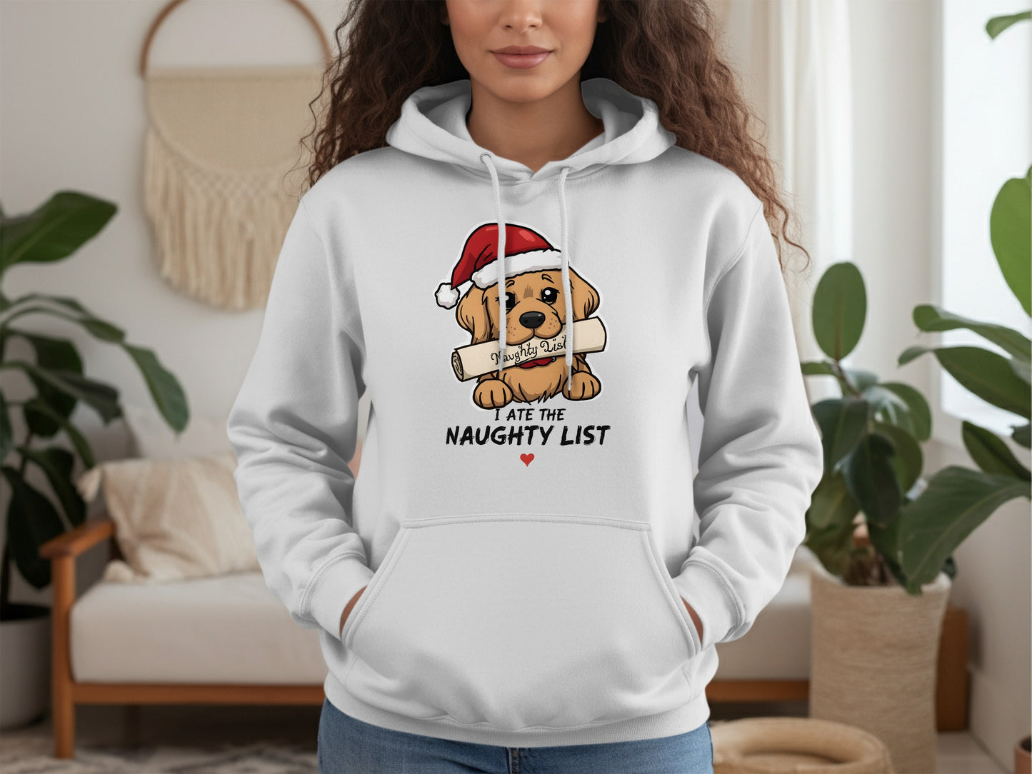 I Ate The Naughty List Cute Dog Hoodie