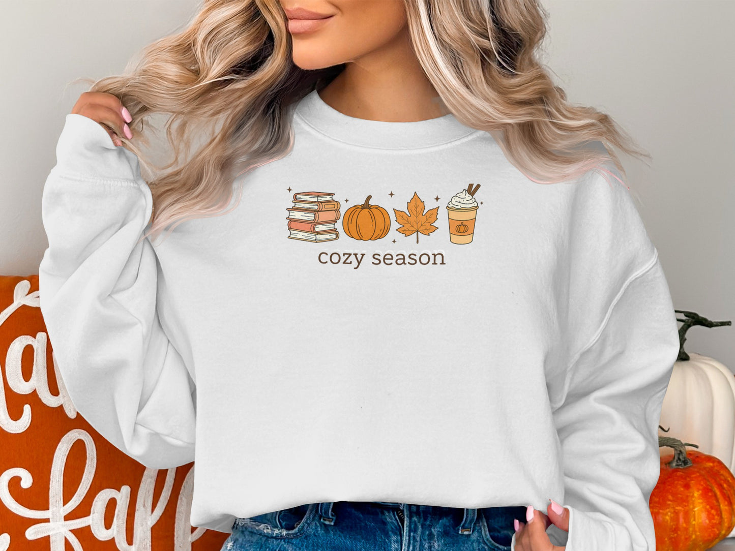 Cozy Season Graphic Sweatshirt Fun Autumn Product