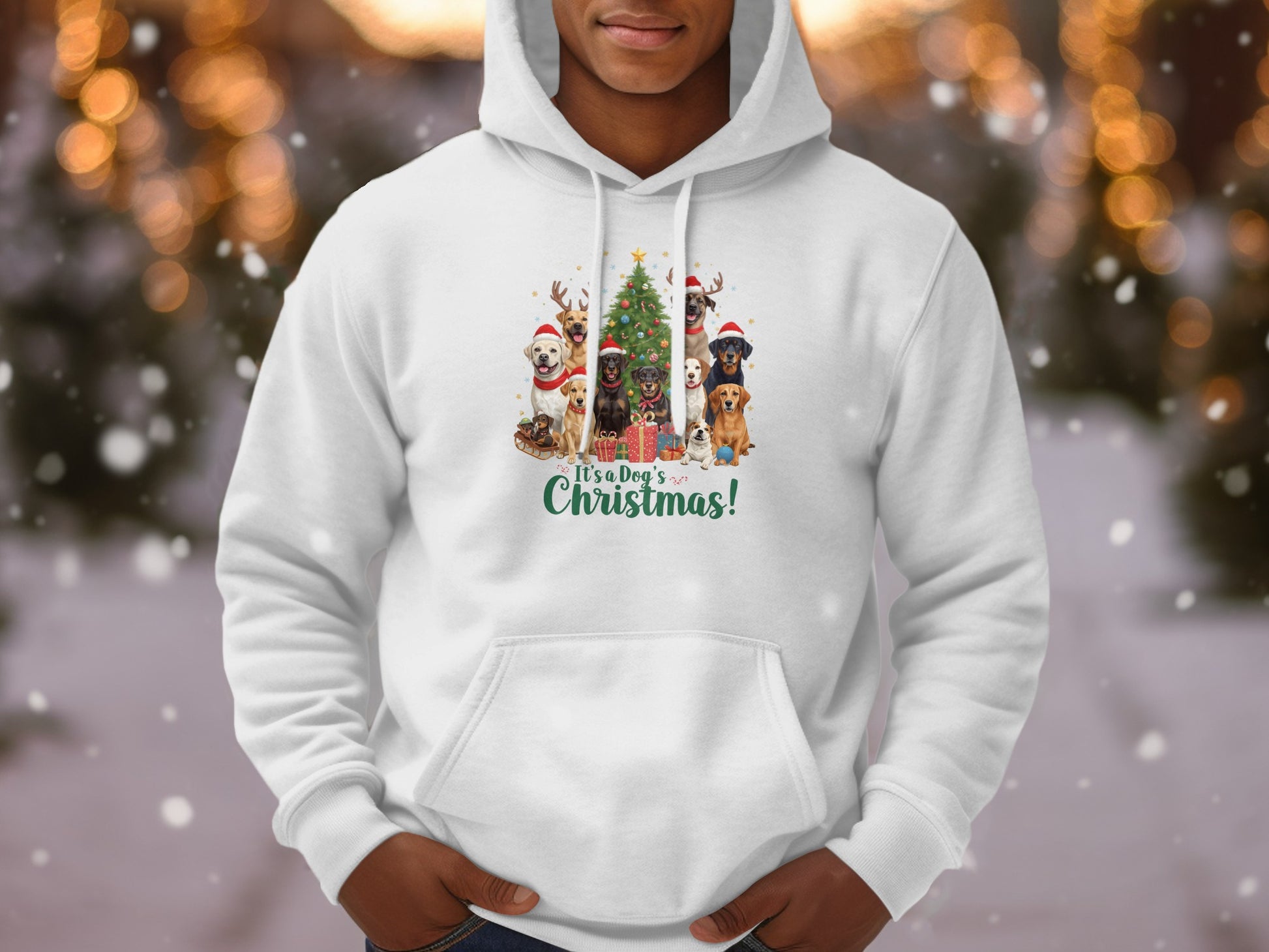 Celebrate Festive Christmas with Dogs Santa Hoodie
