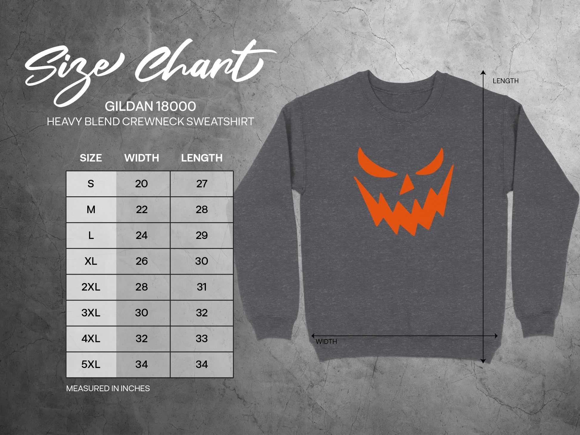 Spooky Jack O Lantern Face Graphic Sweatshirt product