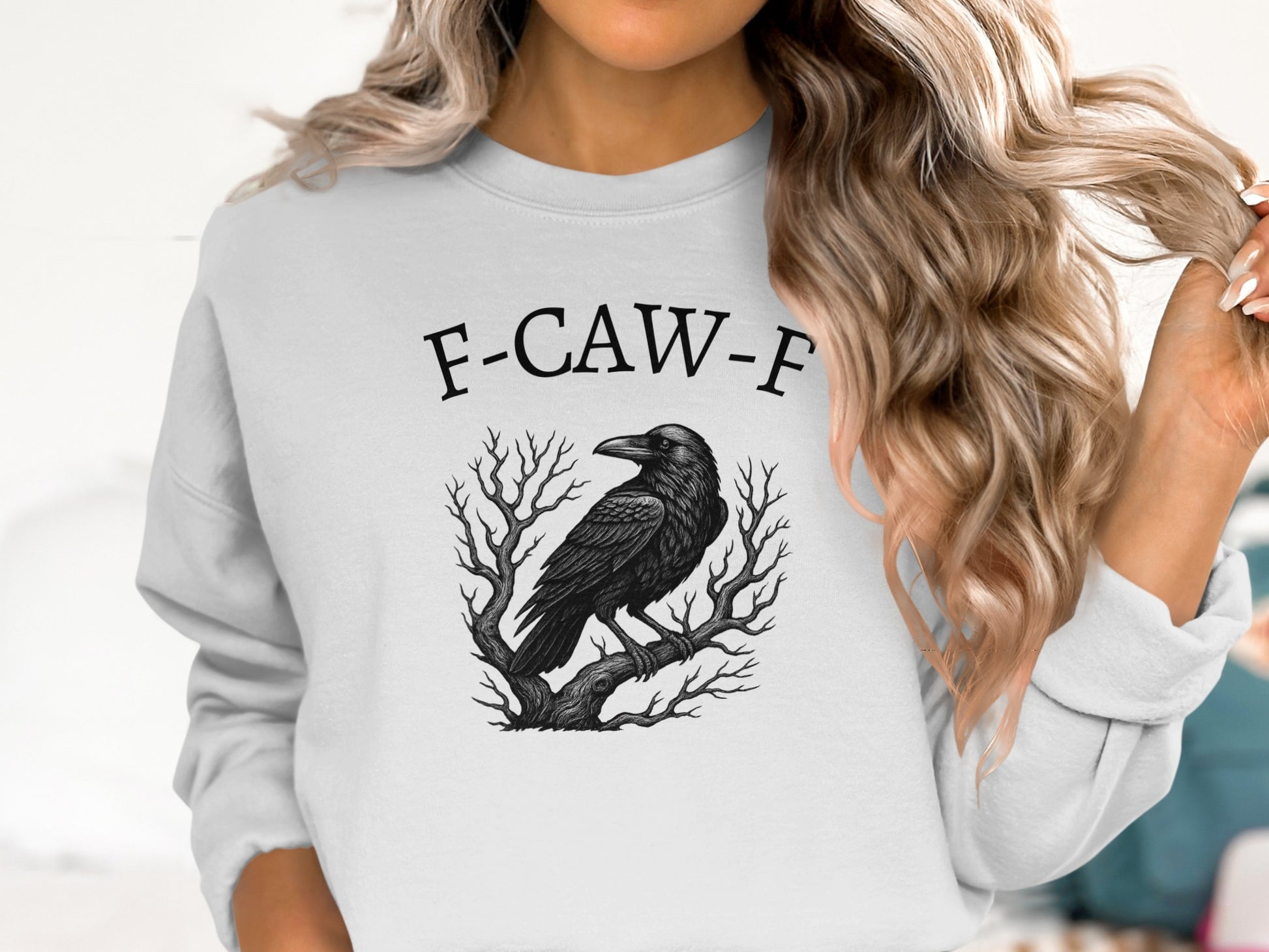 F-CAW-F Raven Themed Graphic Design Top product
