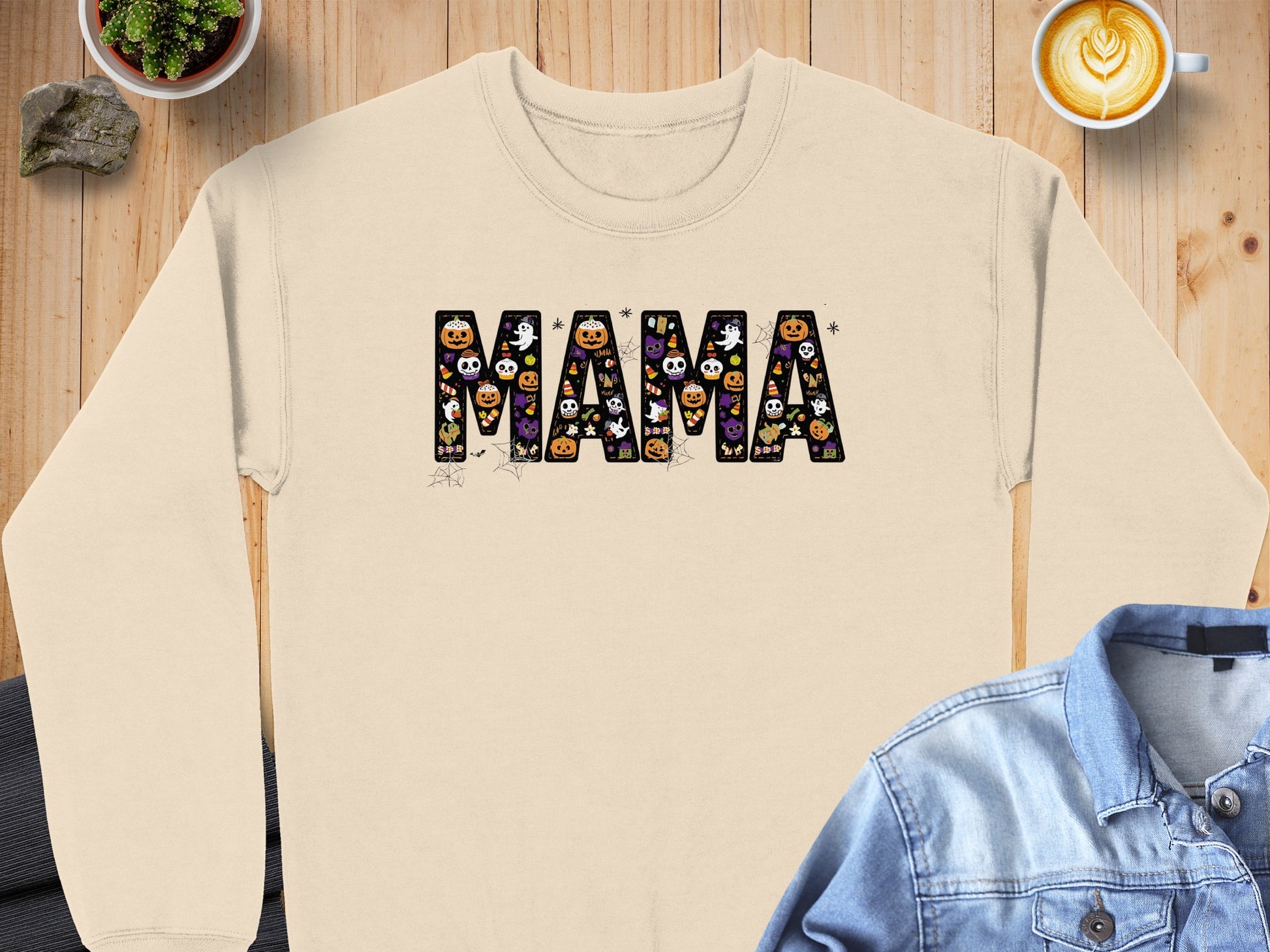 Halloween Themed Mama Sweatshirt Great Gift Product
