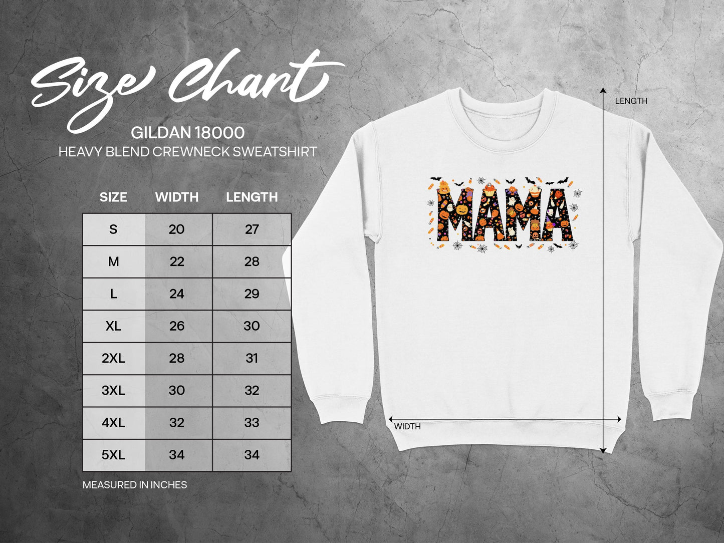 Mama Print Design on Gildan 18000 Crewneck Sweatshirt product