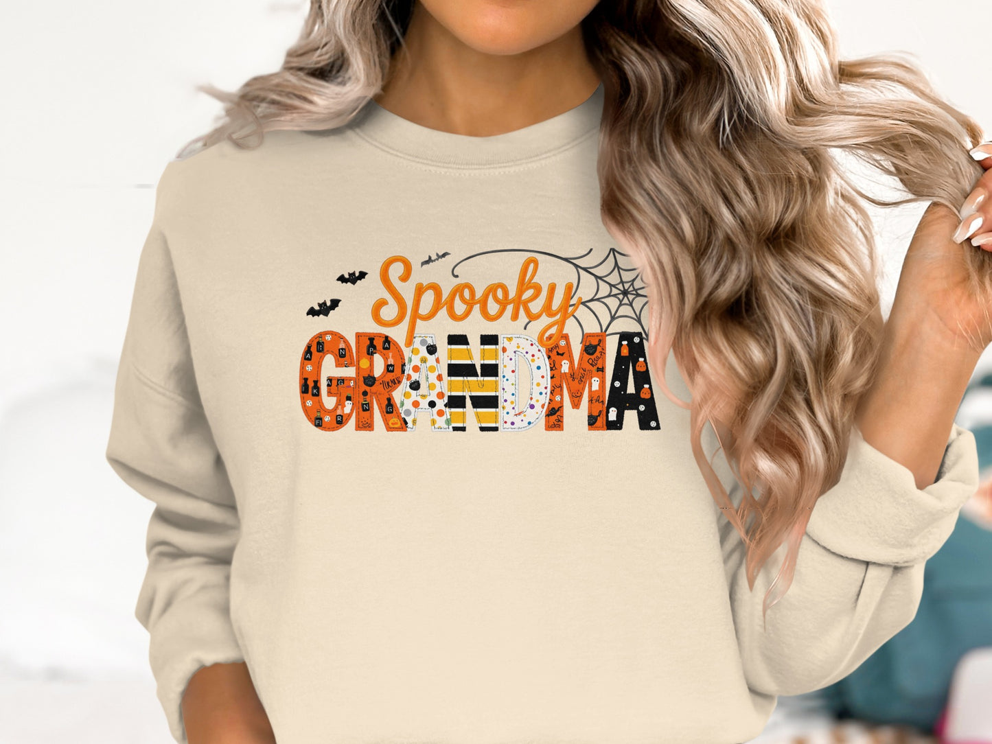 Spooky Grandma Halloween Themed Sweatshirt product type