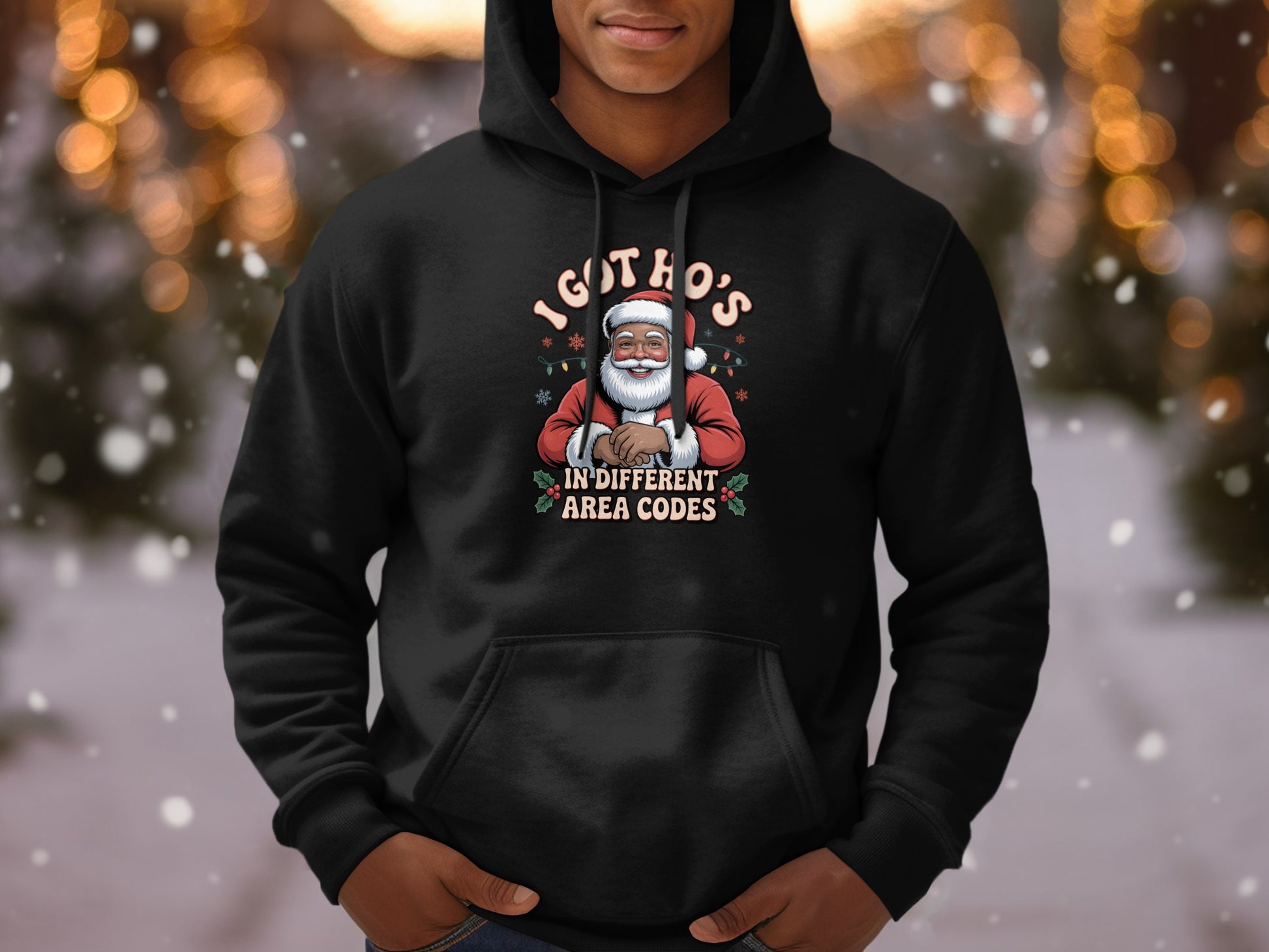 Christmas Hoodie Santa Claus Funny Graphic Novelty Clothing