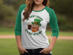 St. Patrick's Day Lucky Charm Long Sleeve T-Shirts, Leprechaun Pint Of Stout Tee, Funny Irish Beer Lover Gift, Celebration Apparel
