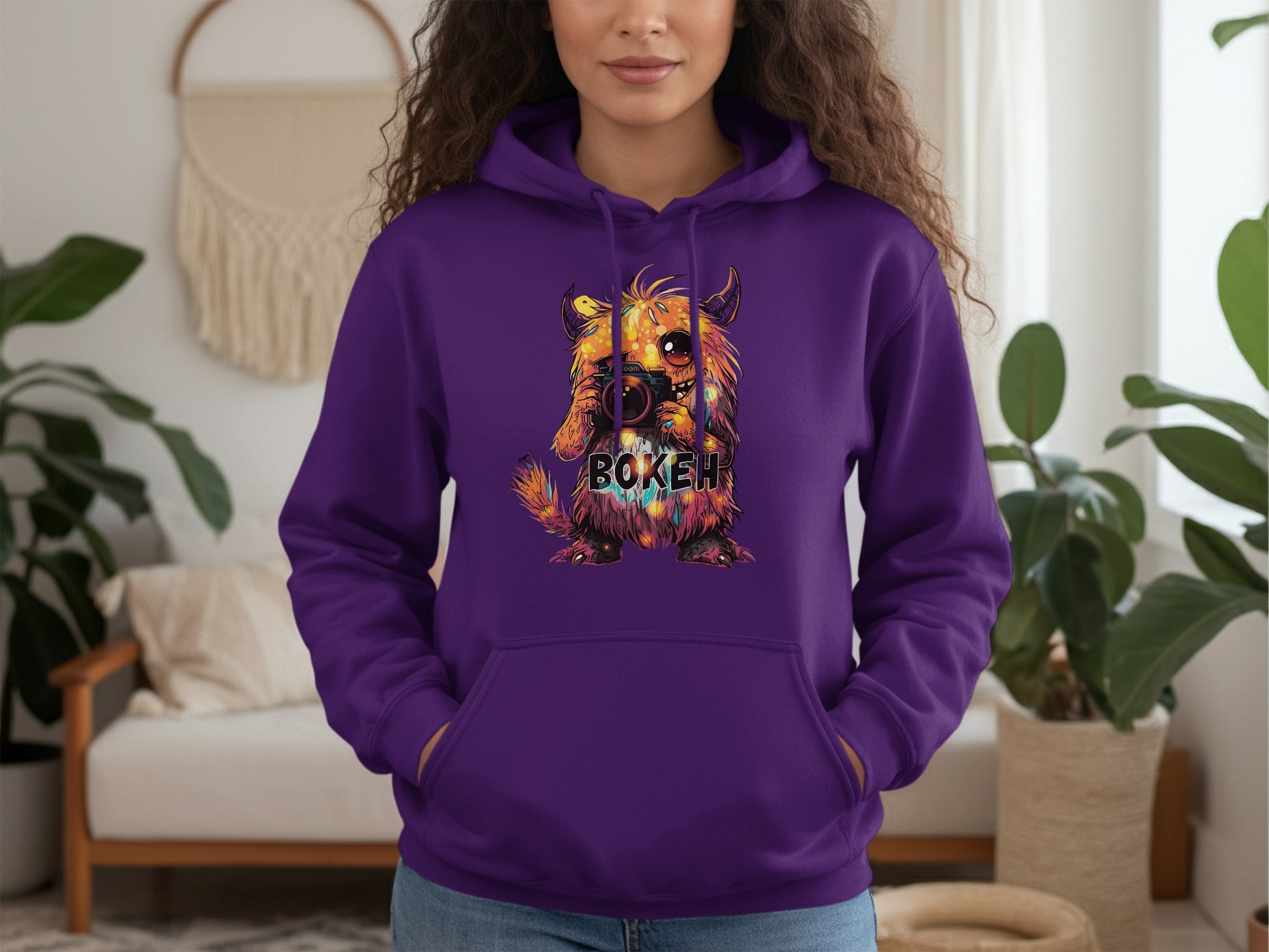 Vibrant Bokeh Design Purple Hoodie product type