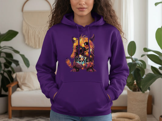 Vibrant Bokeh Design Purple Hoodie product type