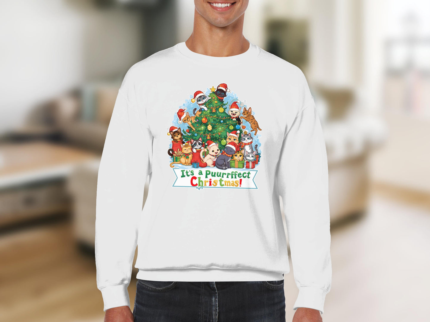 It's a Puuurrrfect Christmas Sweatshirt Perfect for Holidays