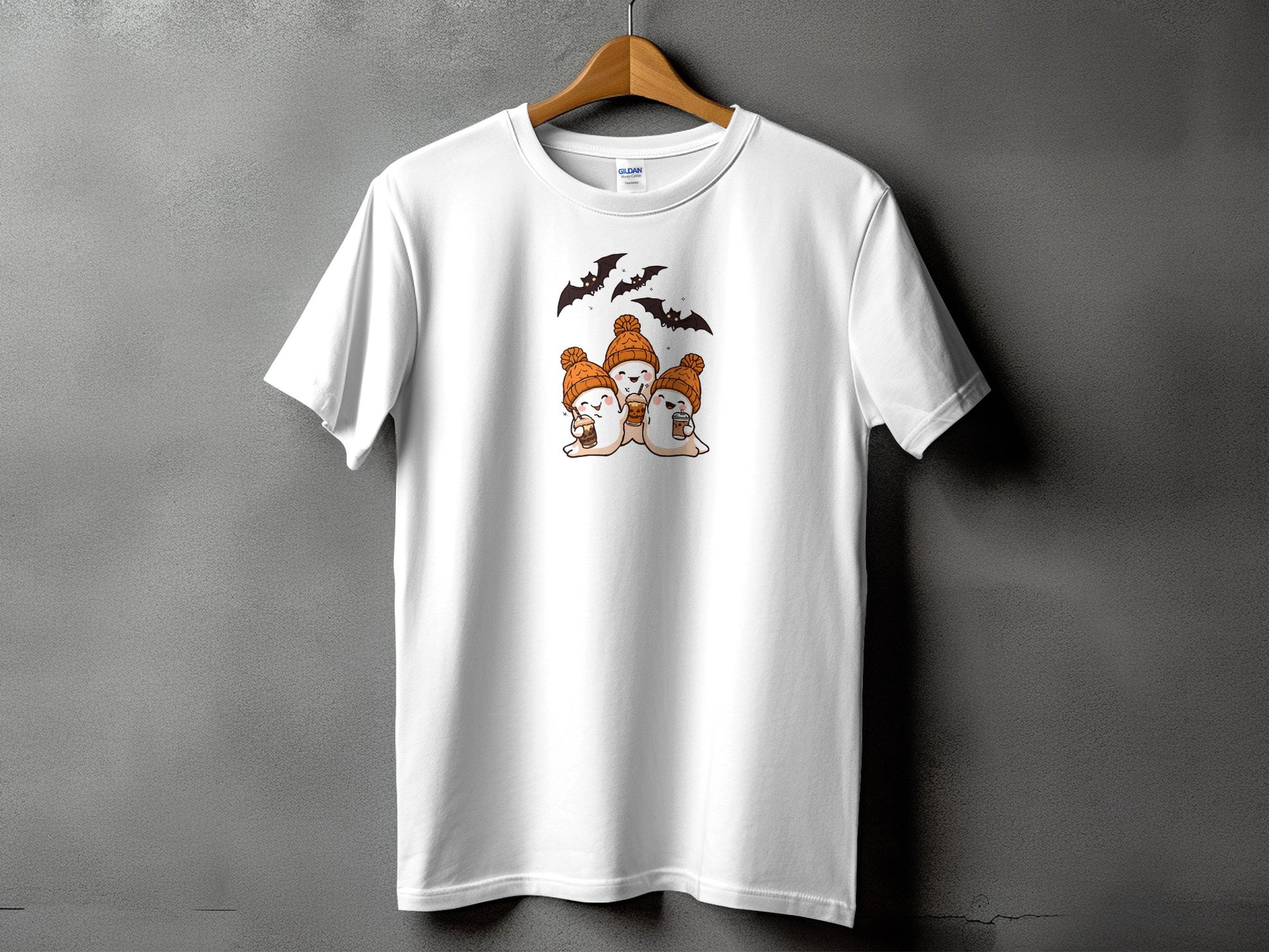 Ghost Ice Cream Halloween Printed T-shirt product type