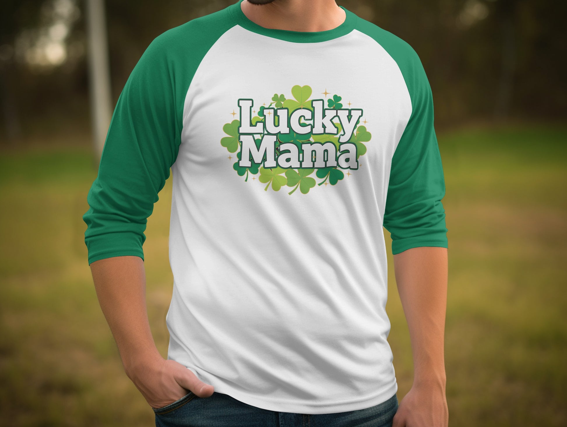 Lucky Mama Shamrocks Green White Raglan product type
Lucky Mama
Mama Graphic Tee
Shamrock Design
Clover Shirt
St Patricks Day
Irish Apparel
Green Raglan
White Sleeve Top
Baseball Style Tee
Mom Life Fashion
Gift For Her
Holiday Clothing
Spring Collection
Festive Top
Lucky Charm Design
St Pattys Day Shirt
Celebration Wear
Womens Raglan
Unique Mama Shirt
Green And White