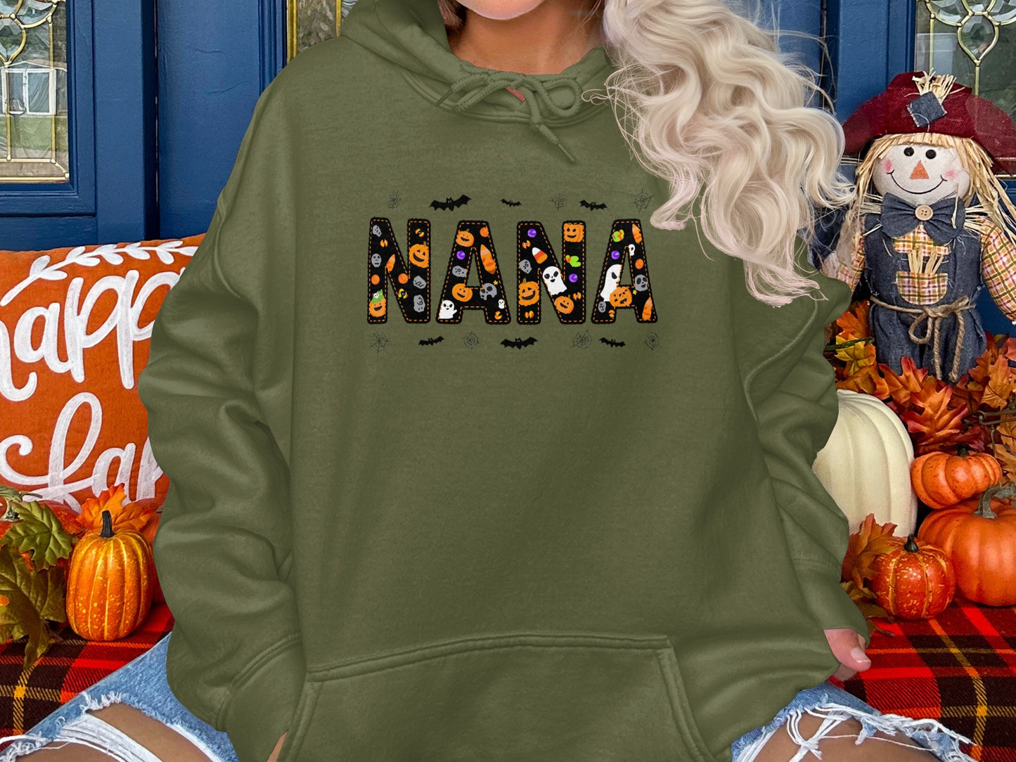 Halloween Themed Nana Hoodie Unique Clothing Product