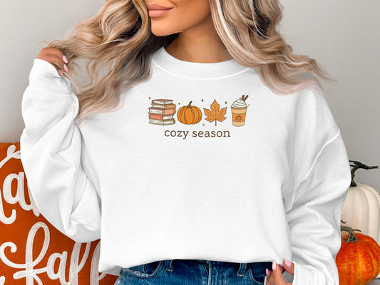Cozy Season Fall Theme Graphic Sweatshirt product type