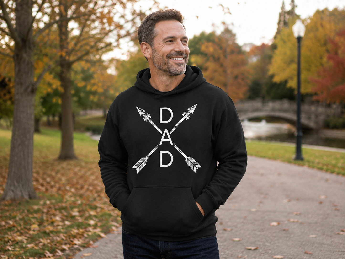 Heritage Arrow Dad Hoodie | Father's Day Pullover Sweatshirt