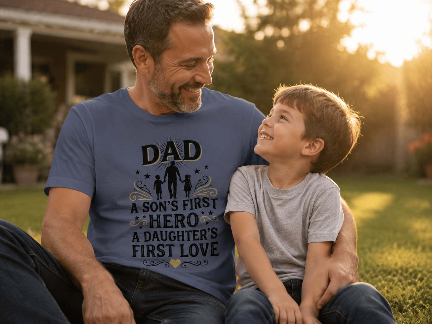 A Son's First Hero, A Daughter's First Love – Dad T-Shirt