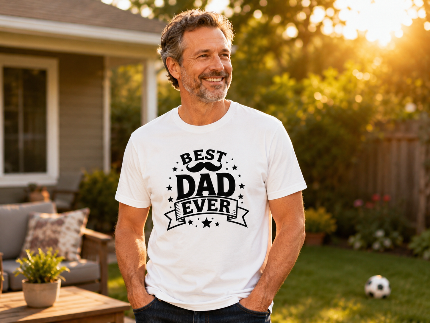 Best Dad Ever Heritage Graphic T-Shirt | Classic Father's Day Tee