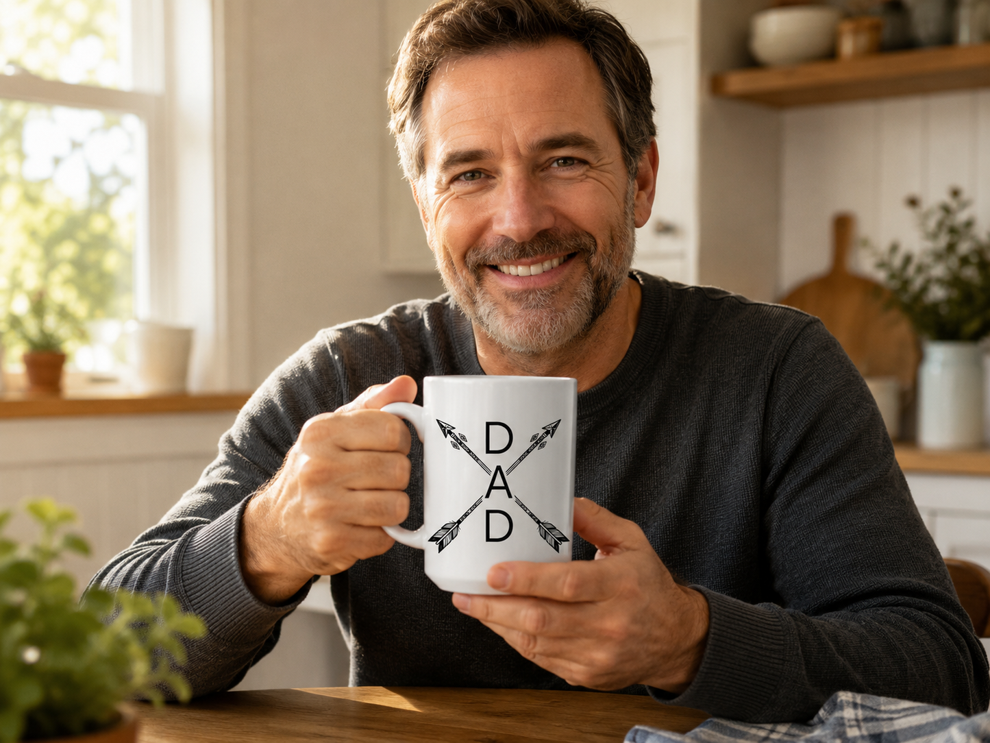 DAD Tribal Arrow Coffee Mug | 15oz Father's Day Mug Gift