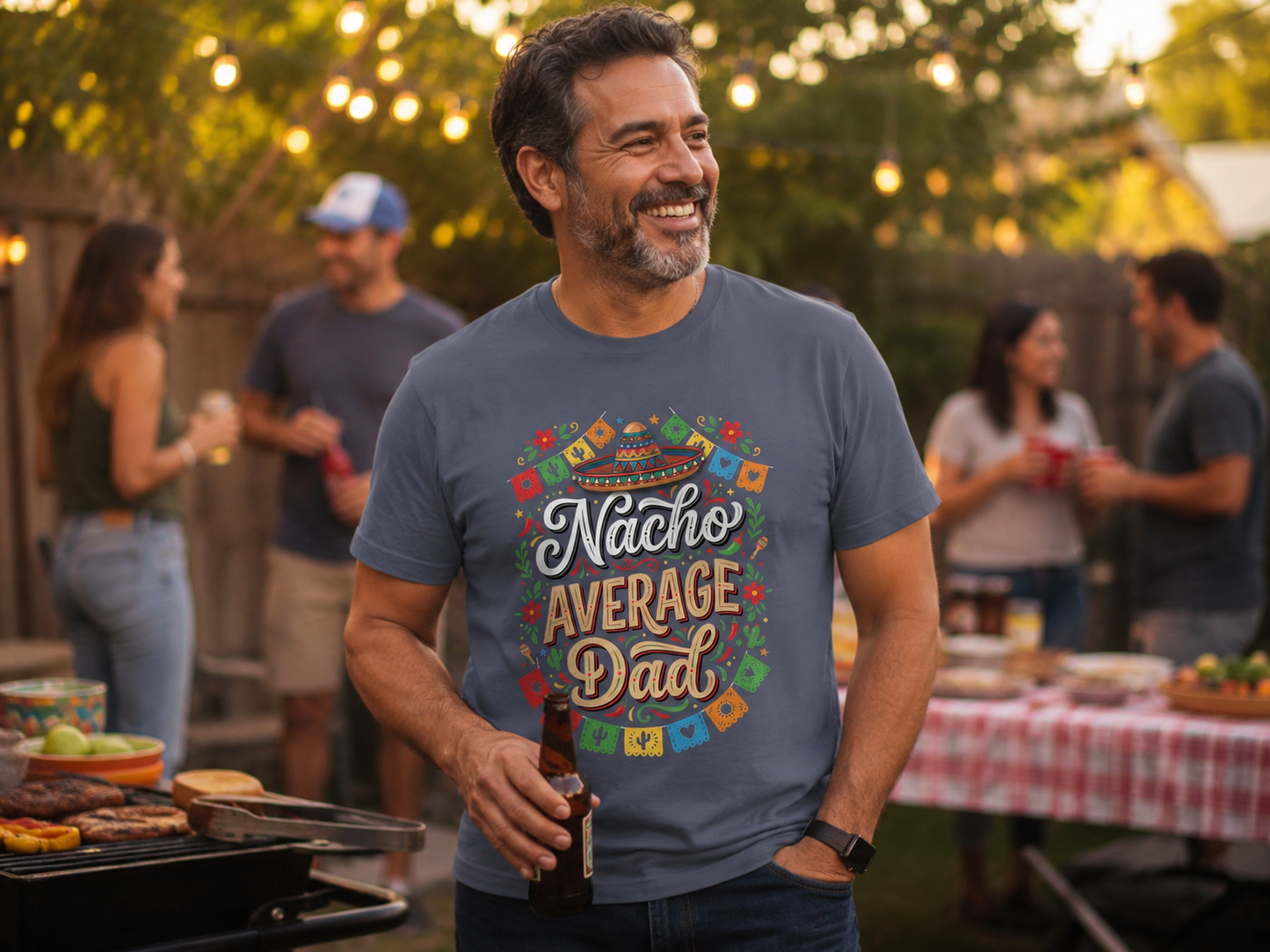 Nacho Average Dad Celebration T-Shirt | Funny Father's Day Tee